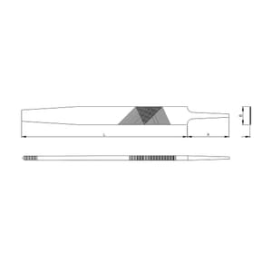 Taparia 250 mm / 10 inch Flat Super Light Machinist File (2nd Cut), FLSL 2502