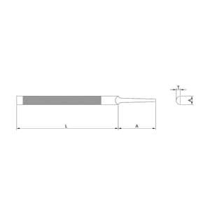 Taparia 110 mm / 4 inch Pit Saw Machinist File (2nd Cut), PS 1102