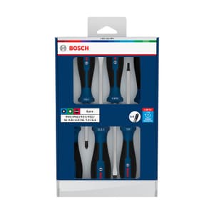 Bosch 6 Pcs Mix Screwdriver Set with Multi-component Handle (PH/PZ/SL), 1 600 A03 9PH