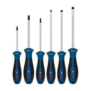 Bosch 6 Pcs Mix Screwdriver Set with Multi-component Handle (PH/TX/SL), 1 600 A03 9PJ