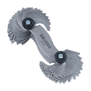 Mitutoyo 0.4 - 7 mm / 4 - 42 TPI Metric & Unified Screw Pitch Gauge (51 Leaves), 188-151