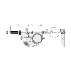Mitutoyo 0 - 25 mm Snap Meter without Indicator, 523-141