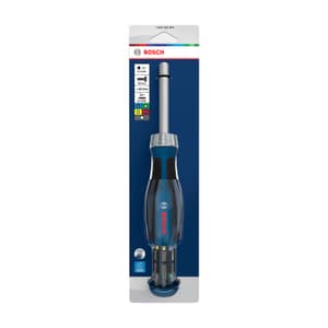 Bosch 12 Pcs Bit Ratchet Screwdriver Set with Magazine, 1 600 A03 9PK