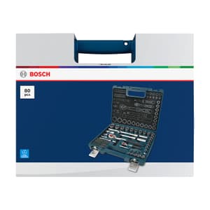 Bosch 1/4 inch & 1/2 inch Ratchet Set (Pack of 80 Pcs), 1 600 A03 AD0