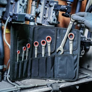 Bosch 8 - 19 mm Ratchet Combination Wrench Set (Pack of 8 Pcs), 1 600 A03 AG5