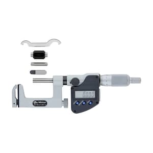 Mitutoyo 25 - 50 mm Interchangeable Anvil Type Digital Uni-mike Micrometer with Ratchet Stop, 317-252-30