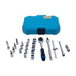 Taparia 23 Pcs 1/4 Inch Sq. Drive Socket Set, SA 23