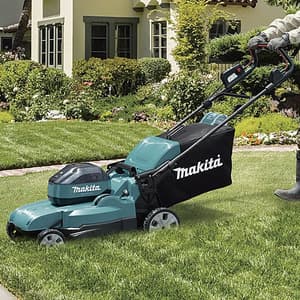 Makita 64Vmax BL 48 cm (18-7/8") 4 in 1 Cordless Lawn Mower with Rapid Charger & 1 Pcs 4.0Ah Battery, LM001JM101