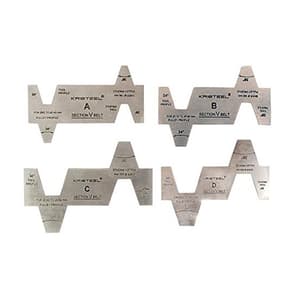 Kristeel 4 Pcs / 65 - 400 mm Dia. V Pulley Gauge Set Of ABCD, PG