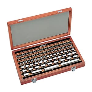 Mitutoyo 122 Pcs Steel Type Metric Rectangular Gauge Block Set (Grade 1), 516-598-10