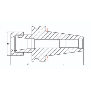 Tooltech BT-30 / 50 mm Dia. Collet Chuck Adapter For ER Collet - UM (Round Type)