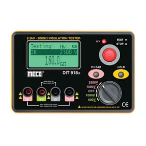 Meco 2.5kV - 200GOhm Digital Insulation Tester with AC/DC Voltage Function, DIT 918+