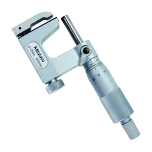 Mitutoyo 0 - 25 mm Interchangeable Anvil Type Uni-mike Micrometer with Ratchet Stop, 117-101