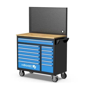 Hogert 13 Drawers Workshop Cabinet with Wall Panel, HT7G044