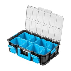 Hogert 517 x 331 x 331 mm Tool Organizer with Polycarbonate Lid & Cups, HT7G503