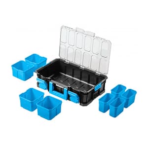 Hogert 517 x 331 x 331 mm Tool Organizer with Polycarbonate Lid & Cups, HT7G503