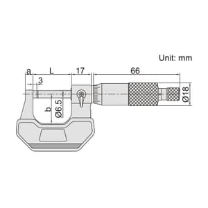 Insize 25 - 50 mm Outside Micrometer, 3202-50A