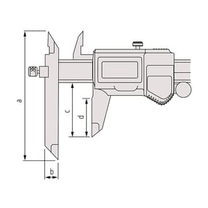 Mitutoyo 150 mm / 6 inch Digital ABS Offset Caliper, 573-701-20