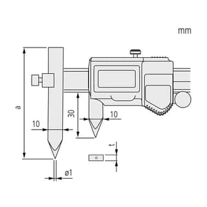 Mitutoyo 200 mm / 8 inch Digital ABS Offset Centerline Caliper, 573-706-20