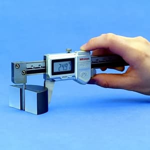 Mitutoyo 150 mm / 6 inch Digital ABS Tube Thickness Caliper with Thumb Roller, 573-761-20
