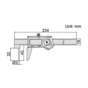 Insize 150 mm / 6 inch Digital Tube Thickness Calipers, 1161-150 A