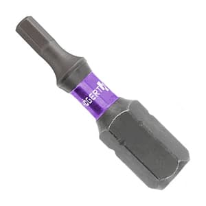 Hogert 25 mm (Length) x 4 mm Hex Power Screwdriver Bits (Pack of 5 Pcs), HT1S146
