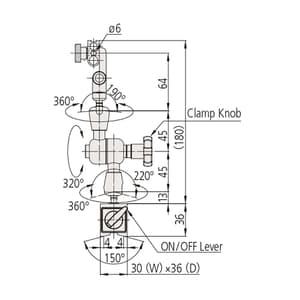 Mitutoyo 154 mm Universal Magnetic Stand, 7031-10
