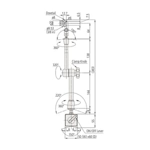 Mitutoyo 346 mm Universal Magnetic Stand, 7033-10