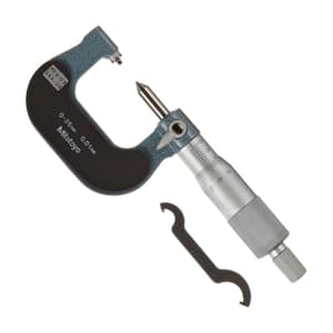 Mitutoyo 0 - 25 mm Screw Thread Micrometer (44 - 28 TPI), 125-102