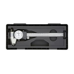 Mitutoyo 150 mm / 6 inch Dial Caliper with Locking screw & Thumb Roller (0.2 inch Per One Revolution), 505-740J