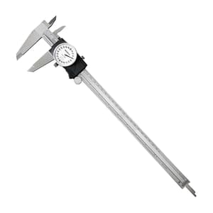 Mitutoyo 300 mm / 12 inch Dial Caliper with Carbide-tipped Jaws for OD Measurement (0.2 inch Per One Revolution), 505-750