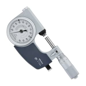Mitutoyo 0 - 25 mm Dial Indicating Micrometer with Right Side Operating Button, 510-121