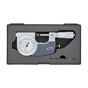Mitutoyo 0 - 25 mm Dial Indicating Micrometer with Right Side Operating Button, 510-121