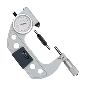Mitutoyo 75 - 100 mm Dial Indicating Micrometer with Left Side Operating Button, 510-124