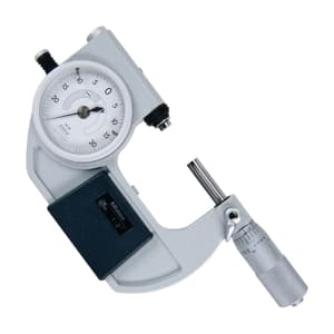Mitutoyo 1 - 2 inch Dial Indicating Micrometer with Left Side Operating Button, 510-132