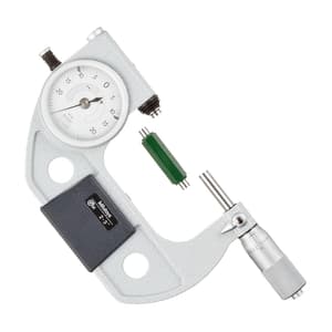 Mitutoyo 2 - 3 inch Dial Indicating Micrometer with Left Side Operating Button, 510-133