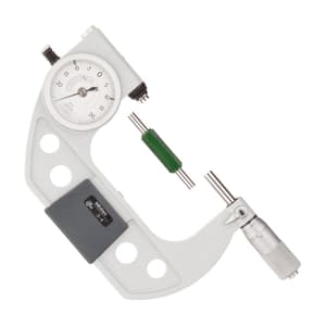 Mitutoyo 3 - 4 inch Dial Indicating Micrometer with Left Side Operating Button, 510-134
