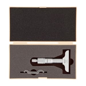 Mitutoyo 0 - 25 mm Depth Micrometer (63.5 mm Base Width), 128-101