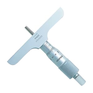 Mitutoyo 0 - 25 mm Depth Micrometer (101.6 mm Base Width), 128-102