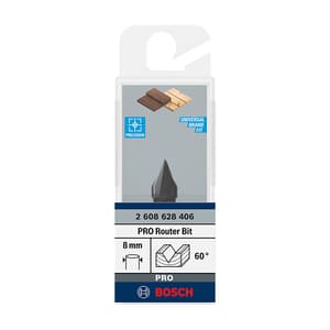 Bosch 11 mm Pro Router Bit (V-Groove Bit), 2 608 628 406