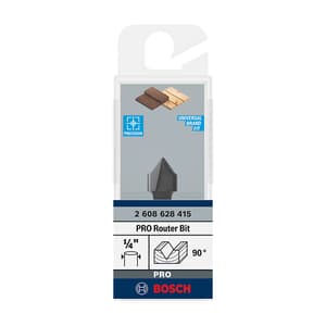 Bosch 1/2 inch Pro Router Bit (V-Groove Bit), 2 608 628 415