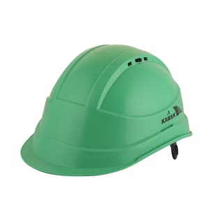 Karam ISI Marked Shelblast Safety Helmet With Plastic Cradle Peak & Ratchet Type Adjustment (Mint Green), PN542