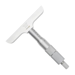 Mitutoyo 0 - 75 mm Depth Micrometer with Interchangeable Rods (101.6 mm Base Width), 129-114