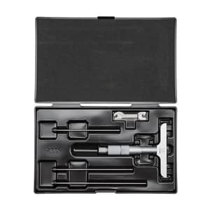 Mitutoyo 0 - 100 mm Depth Micrometer with Interchangeable Rods (101.6 mm Base Width), 129-115