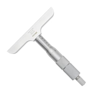 Mitutoyo 0 - 25 mm Depth Micrometer with Interchangeable Rods (101.6 mm Base Width), 129-155