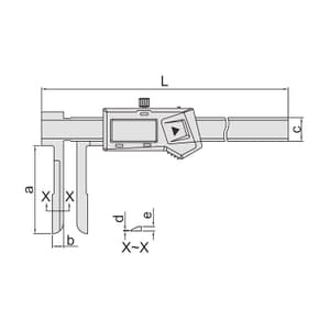 Insize 300 mm / 12 inch Digital Inside Knife-edge Caliper with Data Interface, 1123-300A
