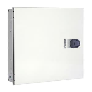Hager Novello+ 8 Way Double Door - TPN DBs (IP43), VYT08DH