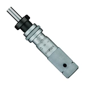 Mitutoyo 0 - 13 mm Zero Adjustable Thimble Micrometer Head with Clamp Nut & Spindle Lock, 148-504