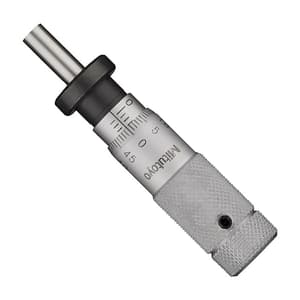Mitutoyo 0 - 13 mm Zero Adjustable Thimble Micrometer Head with Clamp Nut, 148-508