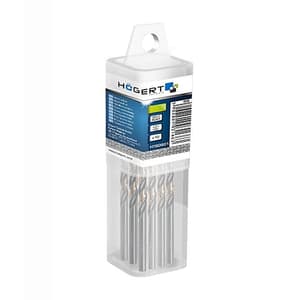 Hogert 0.80 x 30 mm HSS Drill Bits For Metal (Pack of 10 Pcs), HT6D801